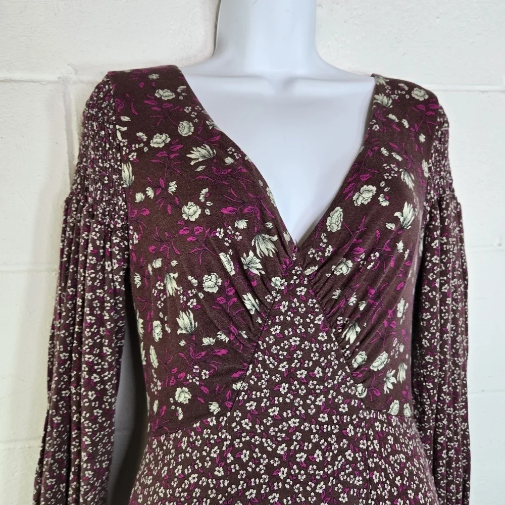 Free People Love Story Floral Long Sleeve Maxi Dress